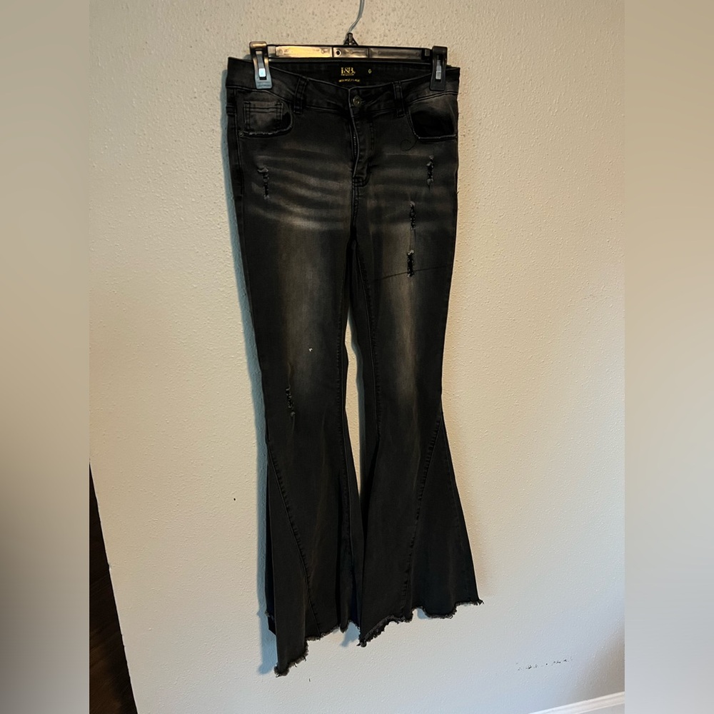 Lucky & Blessed Mid-Rise Flares